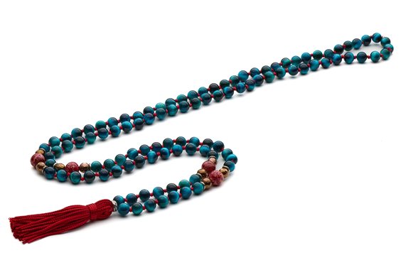 Necklace Antracite Mala Tibetani 108 Grani in Semiprecious stones MT28 HANOI - MT28 HANOI
